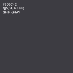 #3D3C42 - Ship Gray Color Image